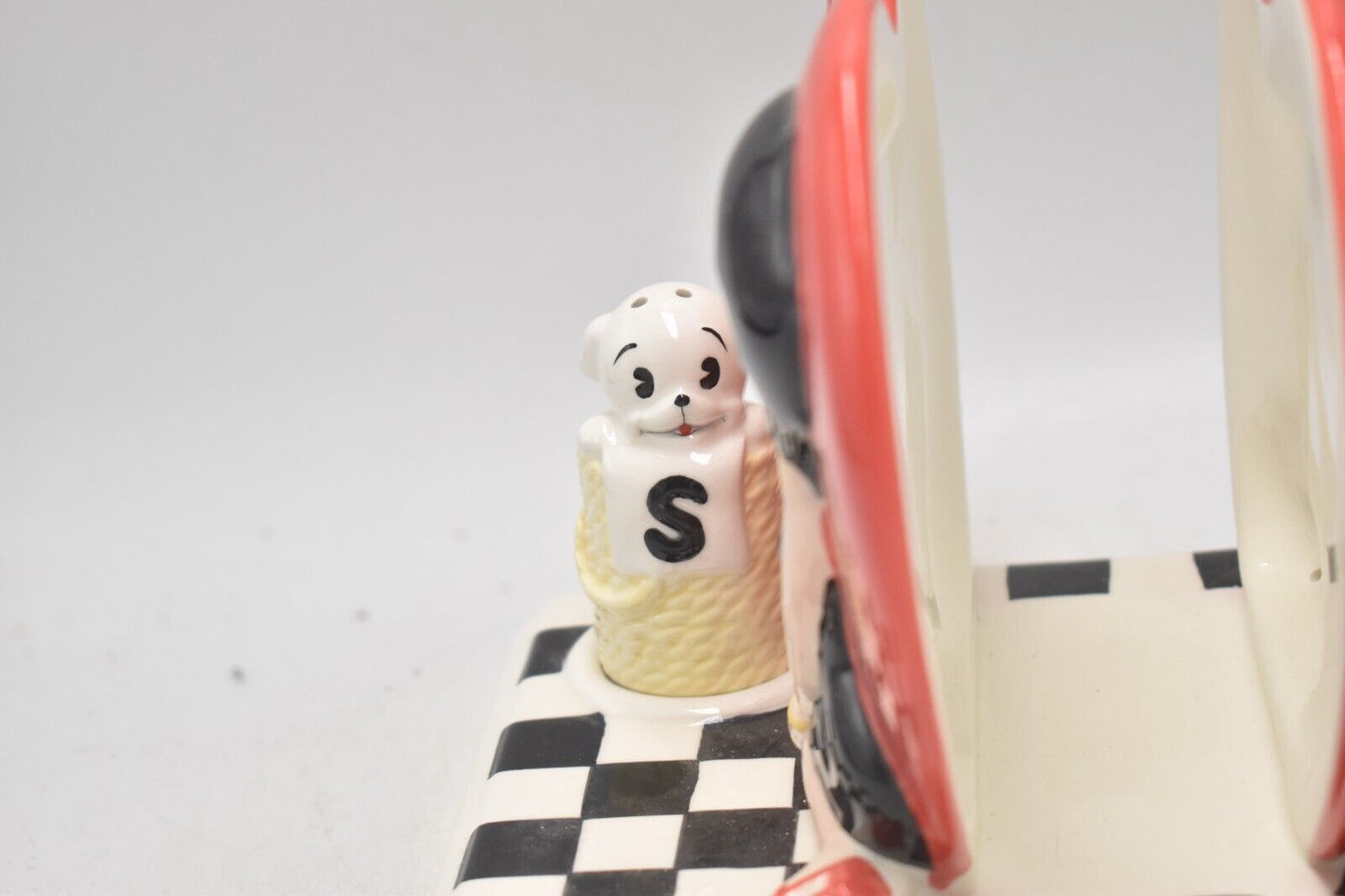 Vintage Betty Boop "With Love" Salt & Pepper Pots & Napkin Holder – Boxed
