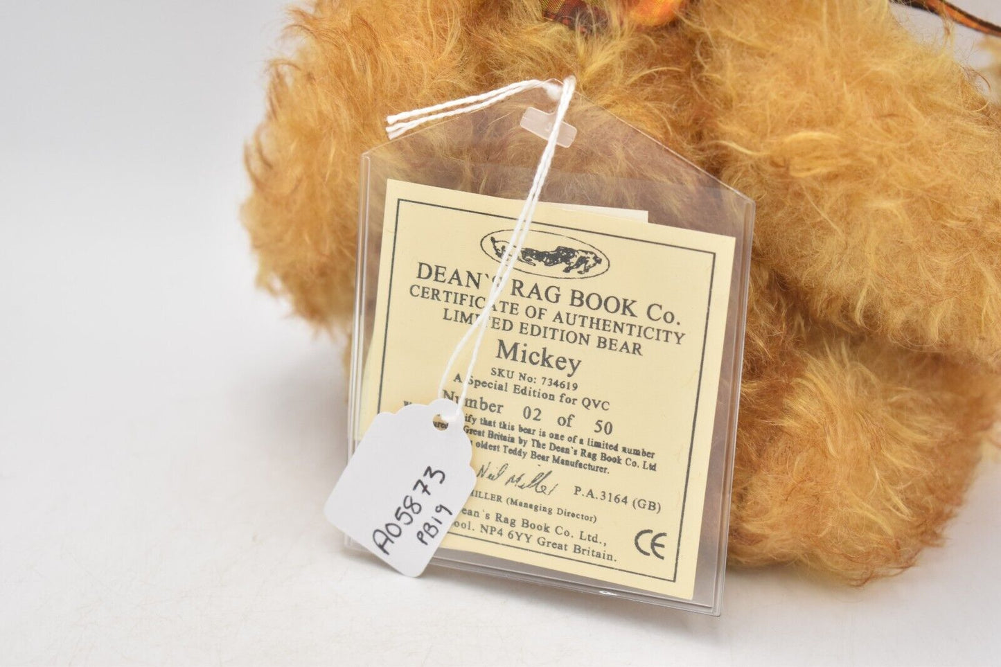 Deans Rag Book Co Mickey Teddy Bear – Limited Edition, Retired Tagged