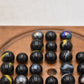Antique Solitaire Wooden Board with Antique Hand Made Glass Marbles