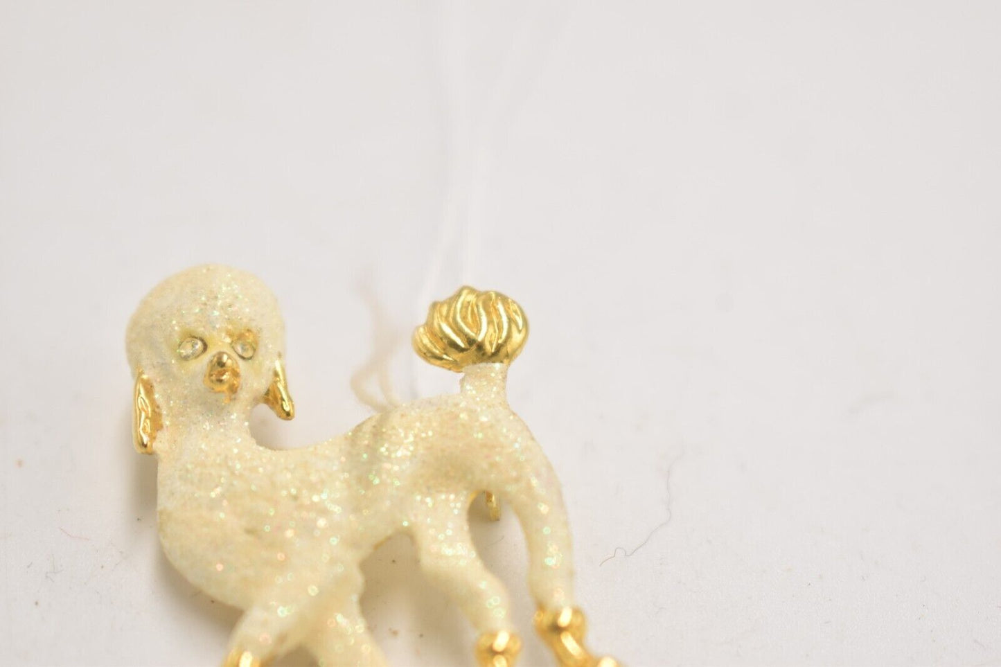 Vintage Poodle Dog Cream & Gold Tone Brooch – Women's Jewellery