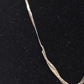 Vintage Sterling Silver 925 Herringbone Necklace 40cm