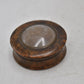 Antique 1861 Burr Walnut Mourning Box Love Lock of Hair & Note 6cm