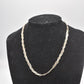 Vintage Sterling Silver 925 3 Strand Braided Necklace – 40cm