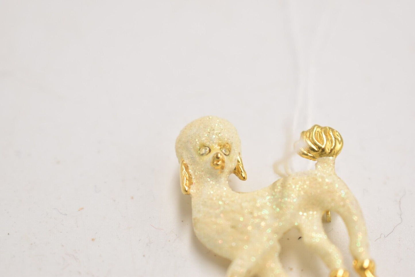 Vintage Poodle Dog Cream & Gold Tone Brooch – Women's Jewellery