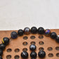 Antique Solitaire Wooden Board with Antique Hand Made Glass Marbles