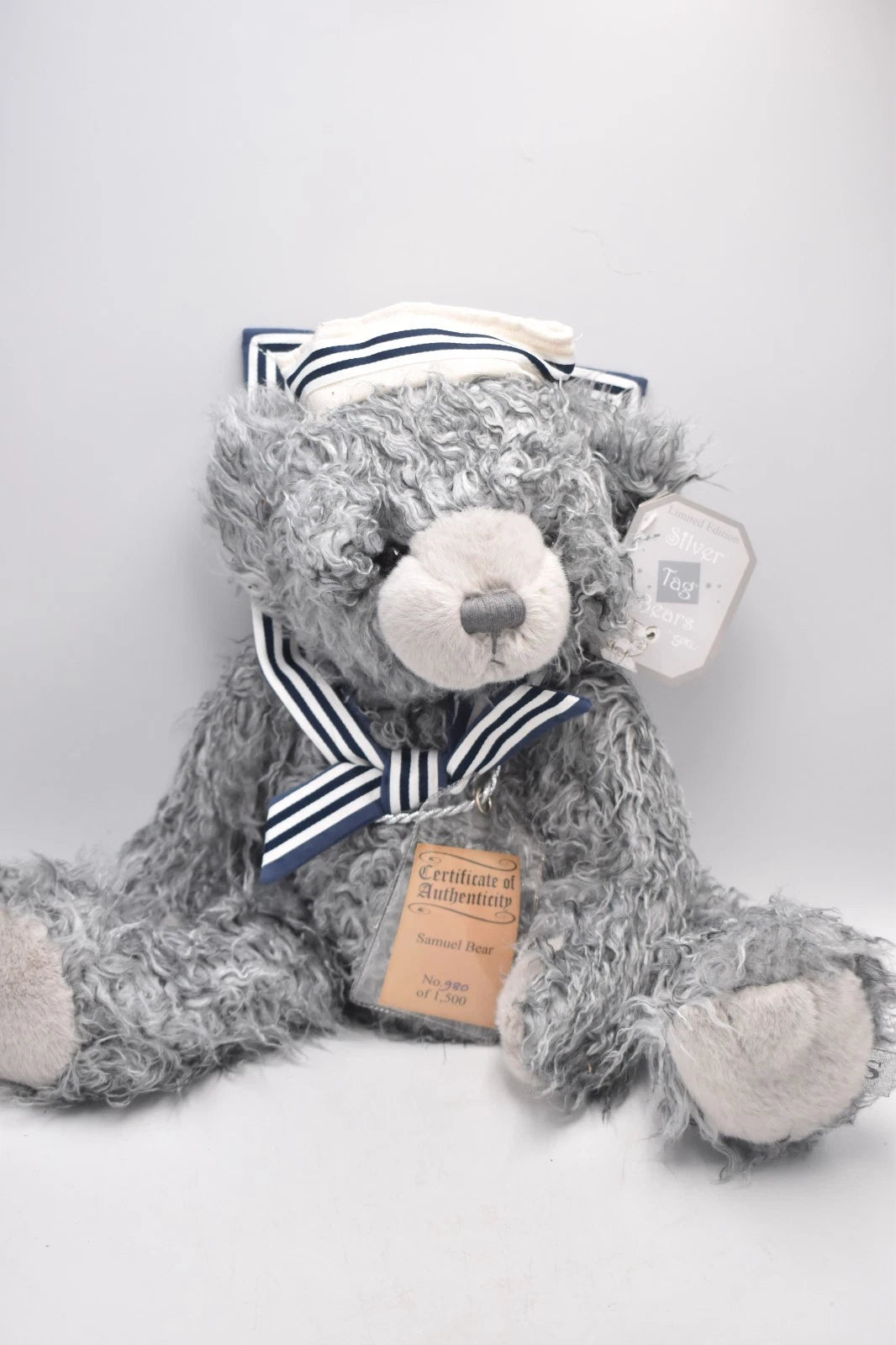 Suki Silver Tag Samuel Teddy Bear Limited Edition 980/1500 Tagged 50cm