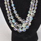 Vintage Exquisite Aurora Borealis Crystal Glass 3-Strand Choker Necklace – 1950s