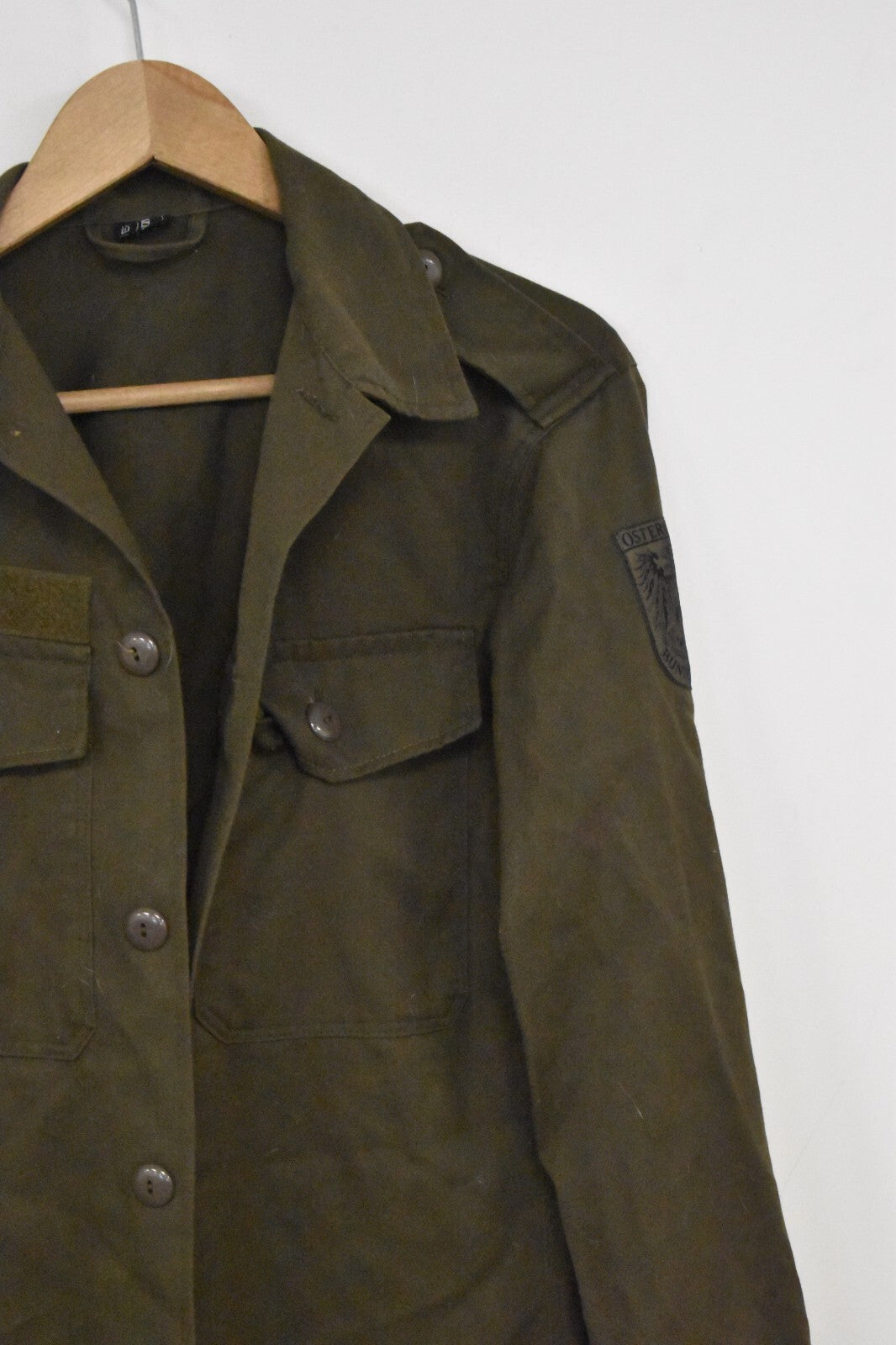 Austrian Army Field Shirt Khaki Green Military Uniform Heereseigentum 40" Chest