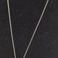 Vintage Sterling Silver 925 Necklace with Red Faceted Glass Crystal Pendant 45cm