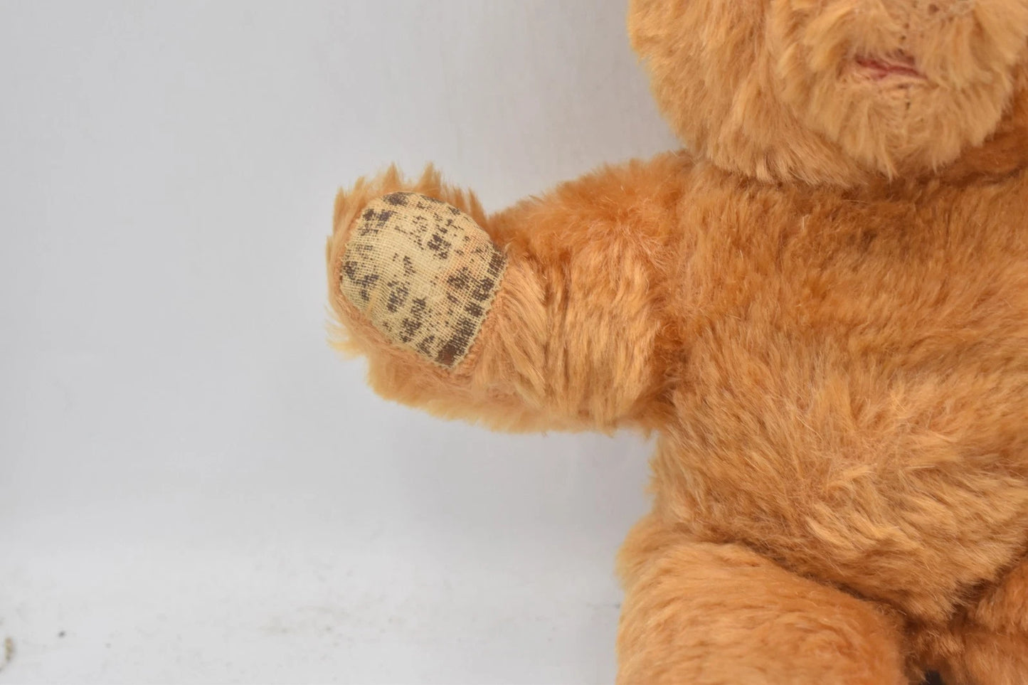 Vintage 1950s Tara Toys Mohair Laughing Teddy Bear Open Mouth Squeaker 28cm