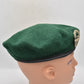 Vintage German Army Green Beret w/ Bundeswehr Panzer Tank Metal Badge – Size 59