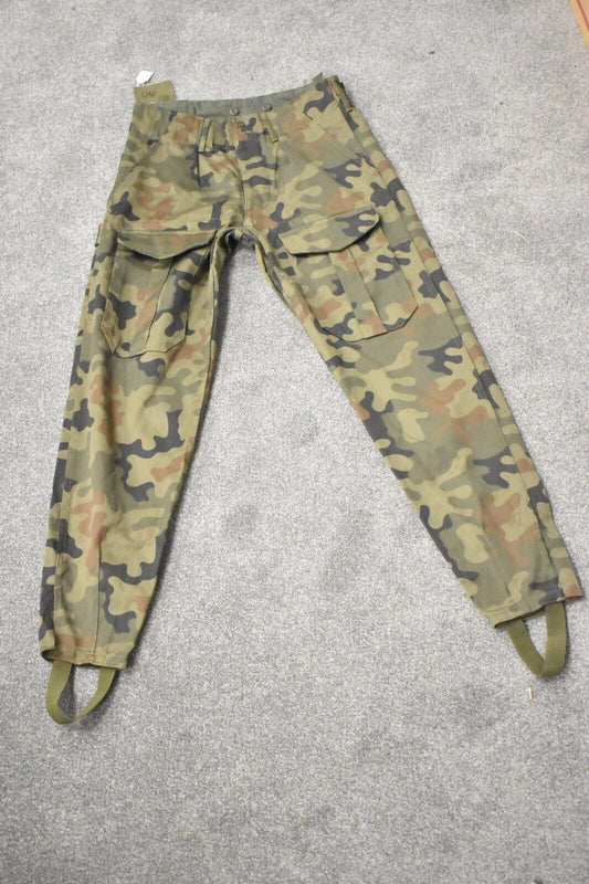 Polish Army WZ93 Woodland Camouflage Combat Trousers – Heavyweight, W30" L29.5"