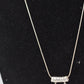 Vintage Sterling Silver 925 and Calsilica Pendant Necklace 46cm