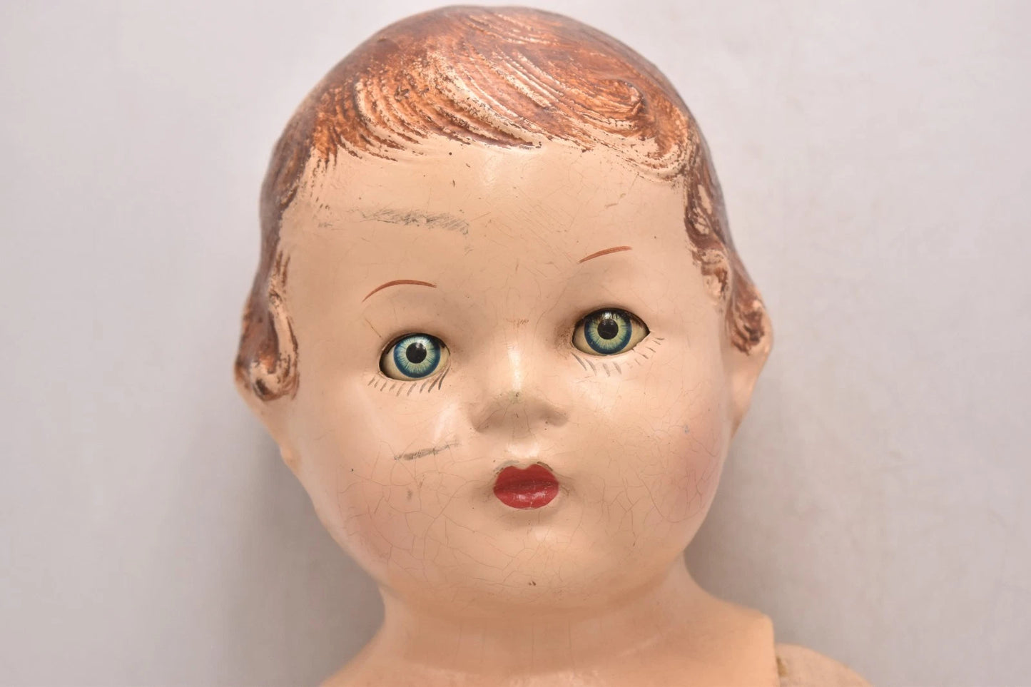 Antique 1930s Effanbee Type Sleepy Blinking Eye Doll 52cm Composition & Cloth