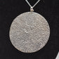 Vintage Modern Minimalist Sterling Silver 925 Lichen Pendant Necklace 56cm