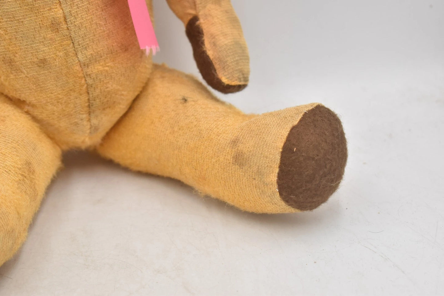 Vintage 1940s English Mohair Teddy Bear 38cm Fully Jointed Glass Eyes