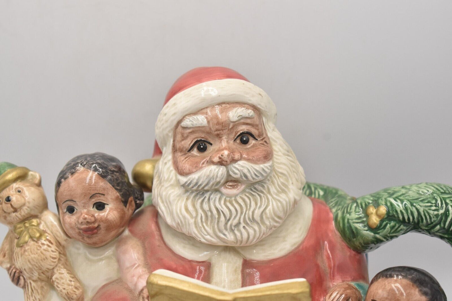 Vintage Fitz and Floyd Omnibus Santa Claus Father Christmas Teapot 22.5cm