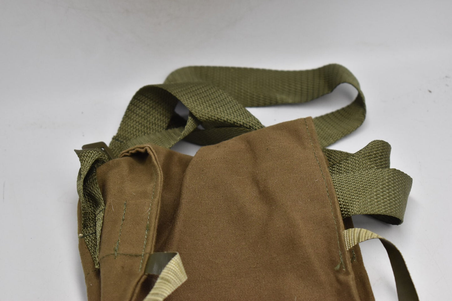 Czech Army Gas Mask Shoulder Bag – Vintage Olive Canvas – Retro Military