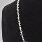 Vintage Crystal & Purple Amethyst Graduated Faceted Necklace - 42cm