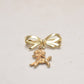 Vintage Gold Tone Poodle Dog Brooch – 4cm – Women's Costume Jewellery