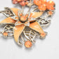 Elegant Floral Necklace Pendant – Enamel & Crystal Flower Design
