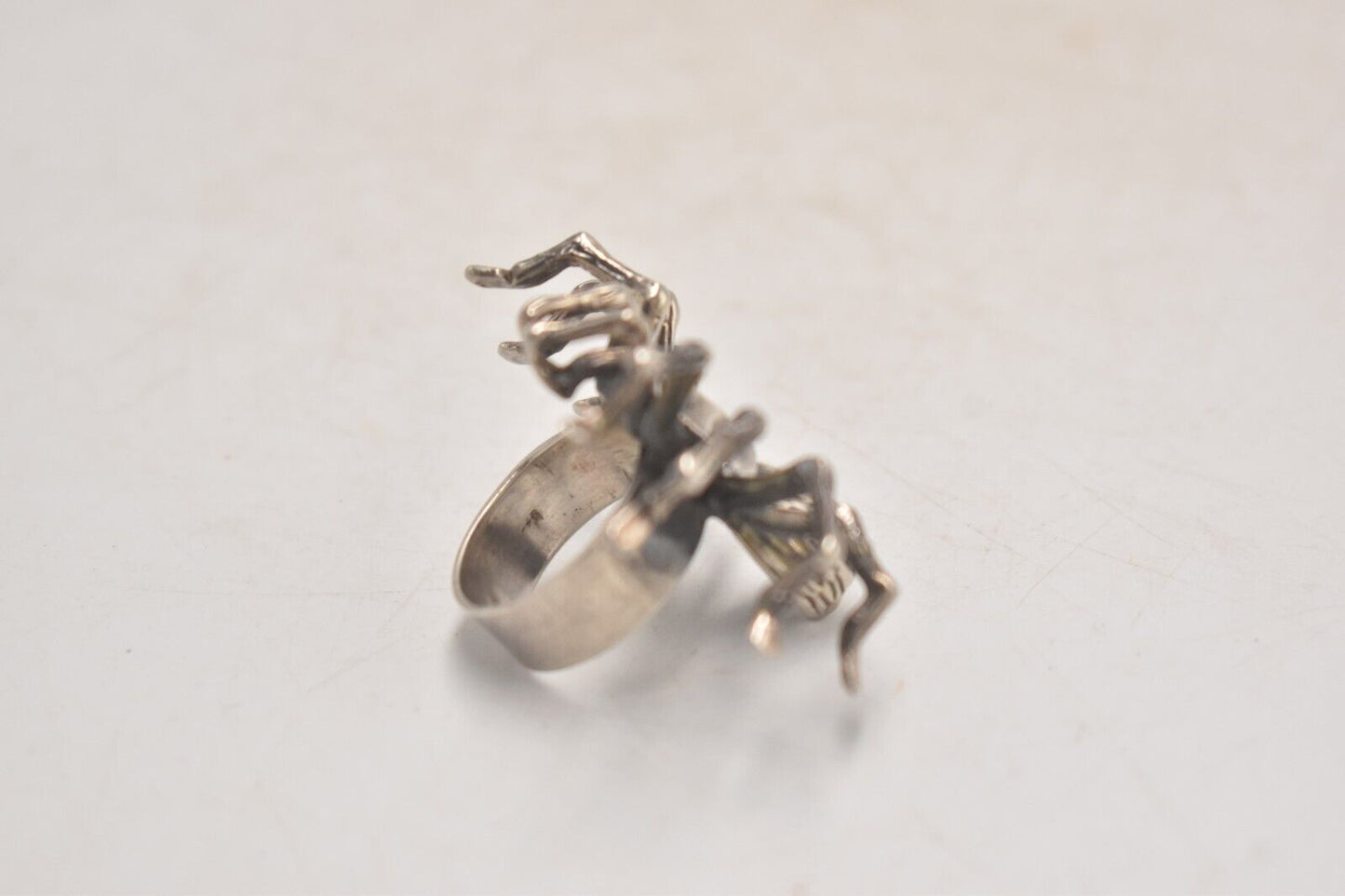 Vintage Sterling Silver 925 Spider Ring - Large Statement Piece Size S