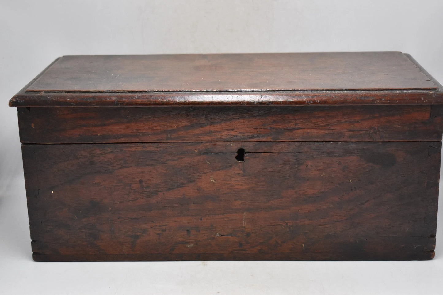 Antique Georgian Oak Deed Box / Bible Box / Trinket Box – 42cm