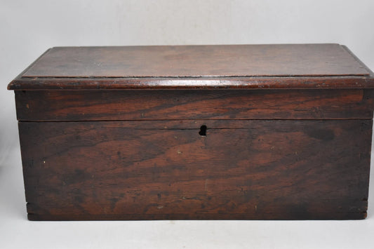 Antique Georgian Oak Deed Box / Bible Box / Trinket Box – 42cm