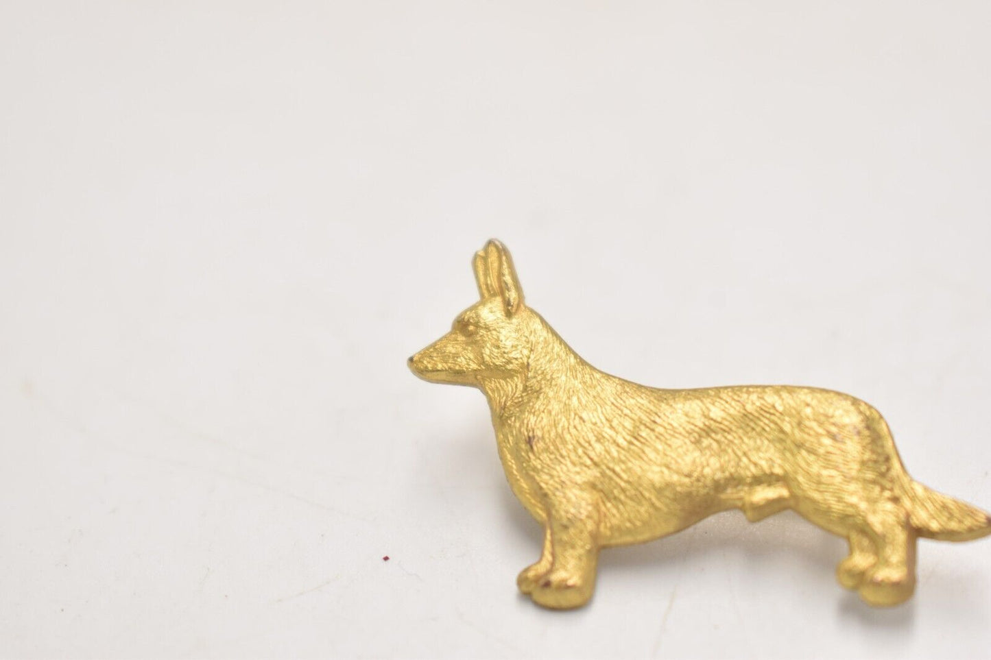 Vintage Kenart Gold Tone Pembroke Welsh Corgi Dog Brooch