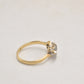 Vintage 14ct Gold Plated Cubic Zirconia Ring – Size R