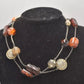 Vintage Retro Boho Multi-Colour Glass, Beaded & Metal Ladies Necklace – 38cm