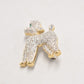 Vintage Poodle Dog Gold Plated and Diamante Brooch – Women's Jewellery