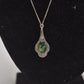 Vintage 925 Sterling Silver Abalone & Marcasite Pendant Necklace – 45cm