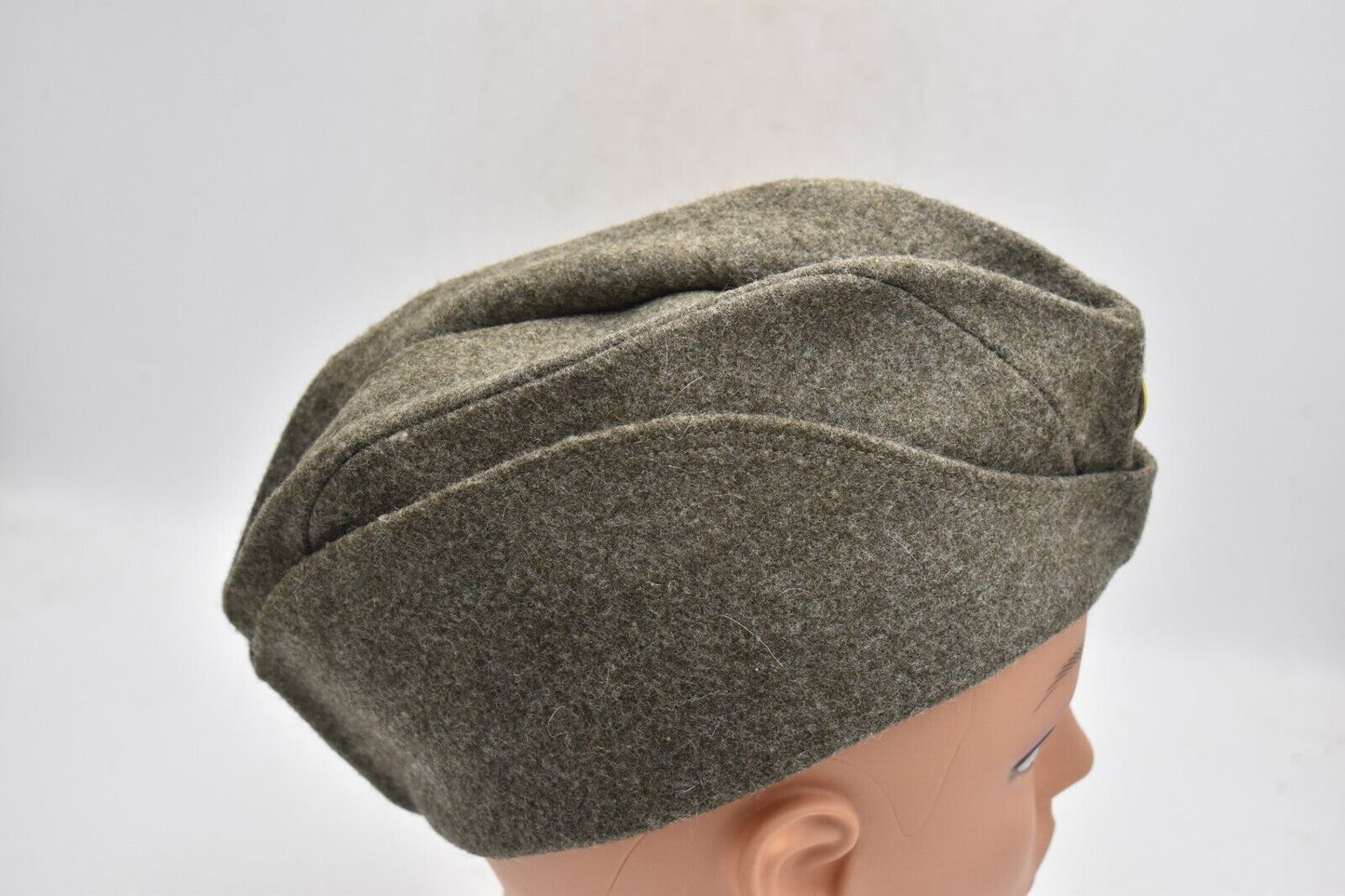 WWII Era Swedish Army Winter Wool Side Cap Military Field/Garrison Cap, Size 57