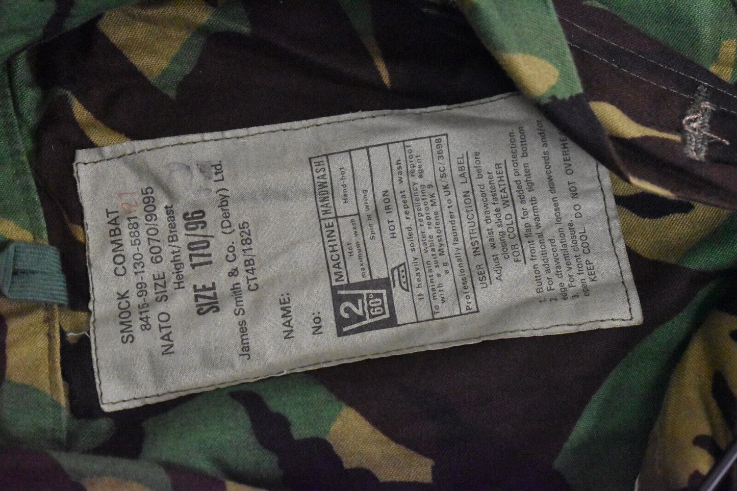 British Army 85 Pattern DPM Combat Smock Jacket – Size 170/96
