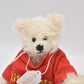 Vintage Artist Teddy Bear White Mohair Red Lifeboats Top Fully Jointed 18cm