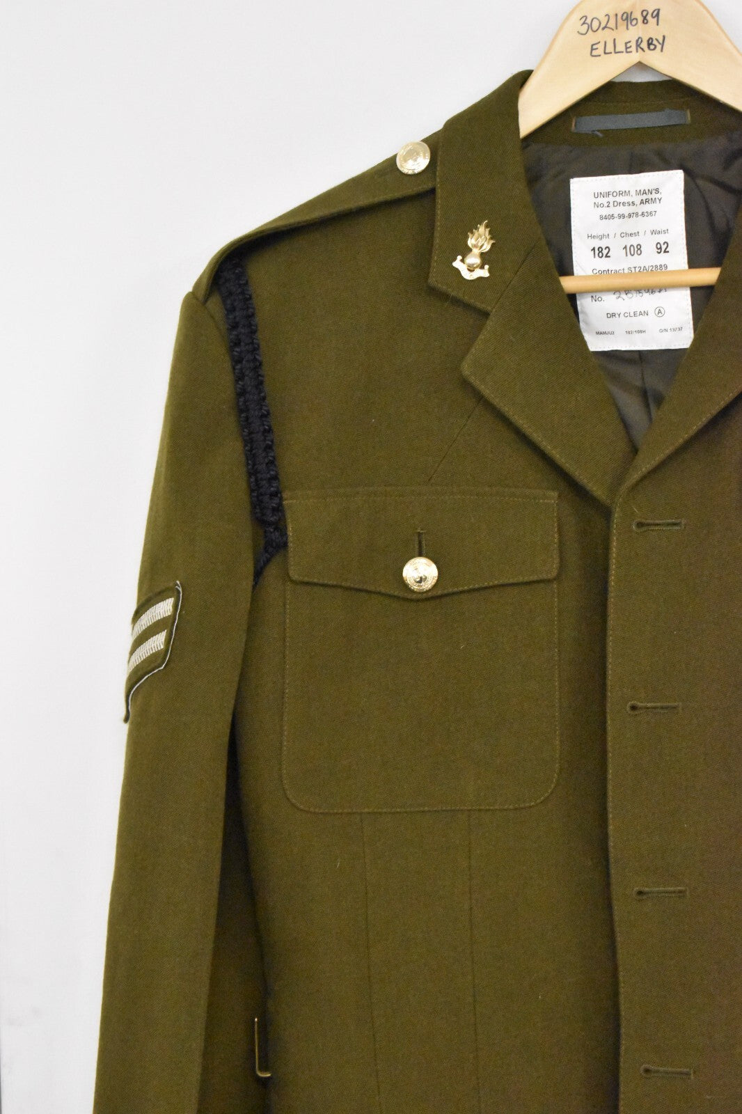 British Army Royal Engineers No. 2 Uniform Dress Jacket Size 182/108/92