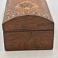 Antique Tunbridge Ware Dome Top Glove Handkerchief Box
