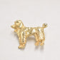 Vintage Poodle Dog Gold Tone Brooch – Costume Jewellery