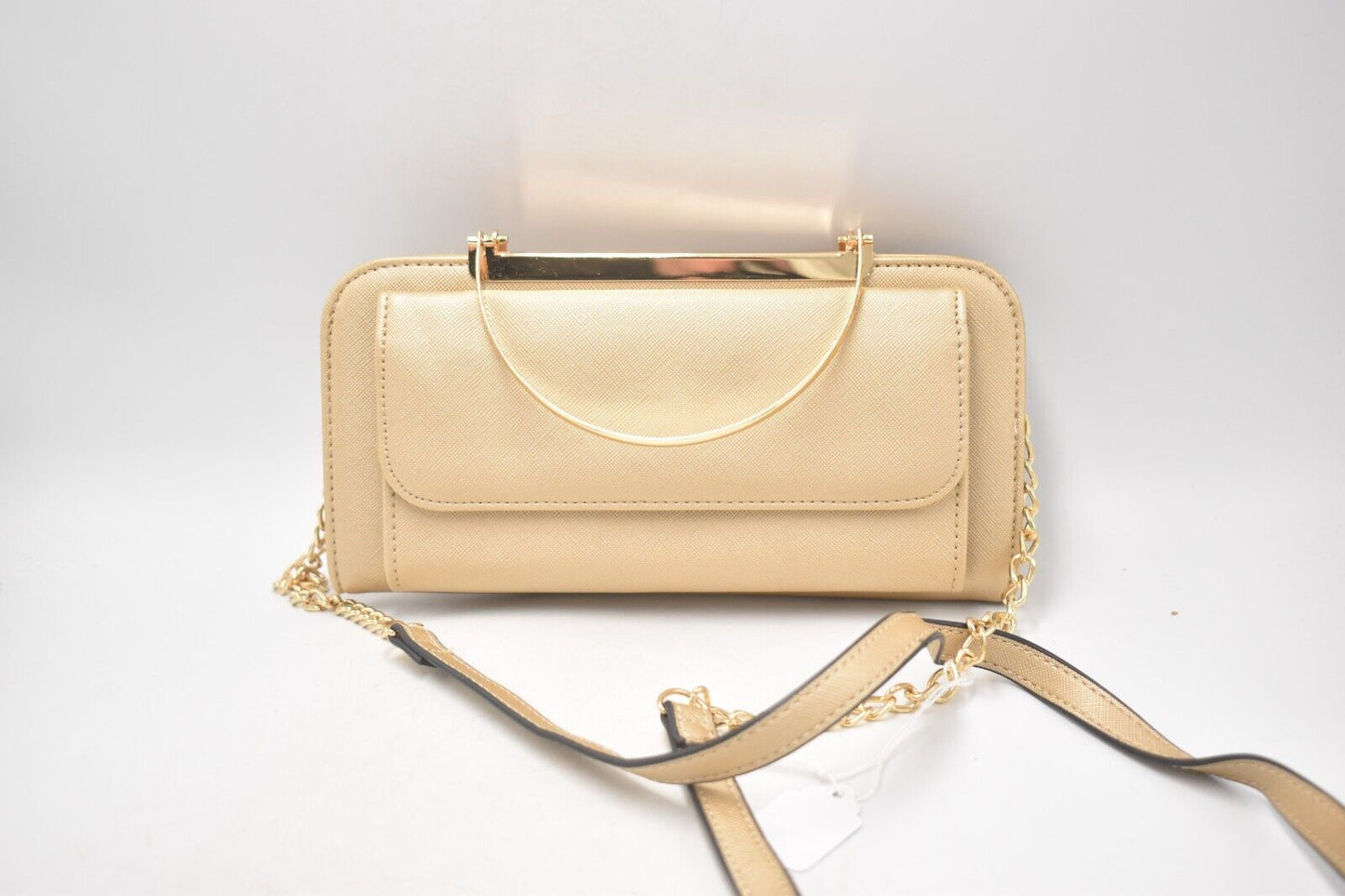 Long & Son London Gold Crossbody Handbag - Metallic Ladies Bag with Strap