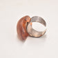Vintage Bohemian Large Baltic Amber & Sterling Silver 925 Ring – Size Q