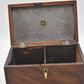 Antique Georgian Mahogany Tea Caddy with Bone Inlay
