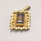 Vintage Andreas Daub A&D Rolled Gold Red Glass Necklace Pendant