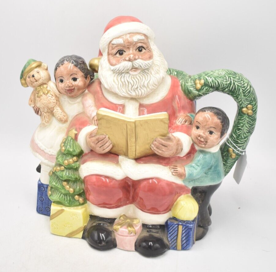 Vintage Fitz and Floyd Omnibus Santa Claus Father Christmas Teapot 22.5cm