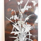 Vintage Chinese Hardwood Wall Plaque Mother of Pearl Inlay Summer Theme