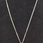 Vintage Sterling Silver 925 Necklace with Baltic Amber Cabochon Drop Necklace