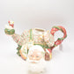 Vintage Fitz & Floyd Omnibus Santa’s Toy Factory Teapot – Decorative Christmas