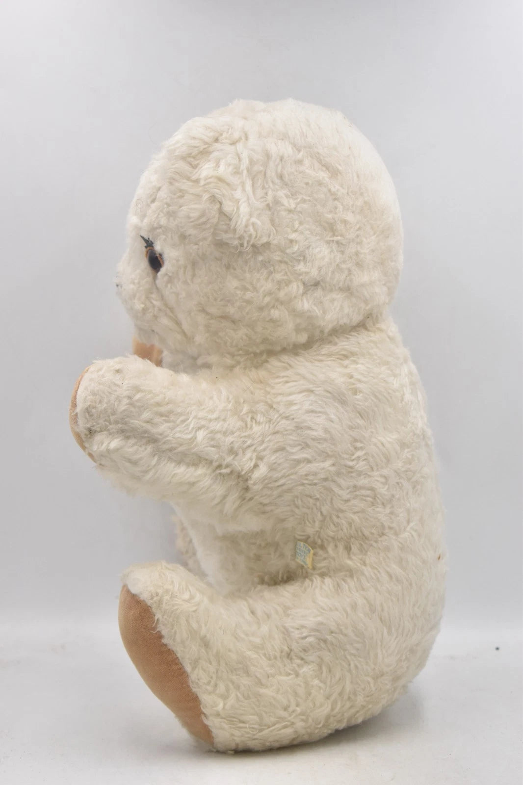 Vintage 1950s Chiltern Toys Polar Bear White Teddy Bear 34cm Tagged
