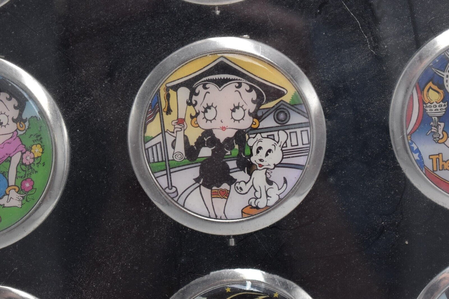 Willabee & Ward Betty Boop Compact Mirror Collection – Wooden Glass Case