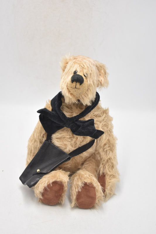 Wood U Like “Ambrose” Yes/No Bear – OOAK Artist Teddy Bear by Richard & Lisa Gun